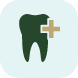 Animated tooth with cross representing emergency dentistry