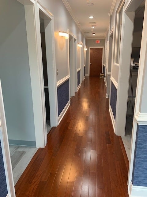 Hallway leading out of dental office
